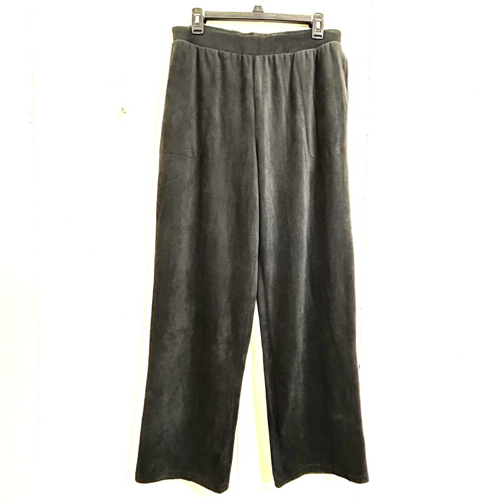 Donna Karan Women Sleepwear Pants Size M Sleep Pants Velvet Pocket Wide Leg